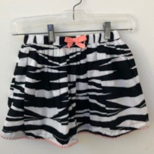 Zebra print kids skirt